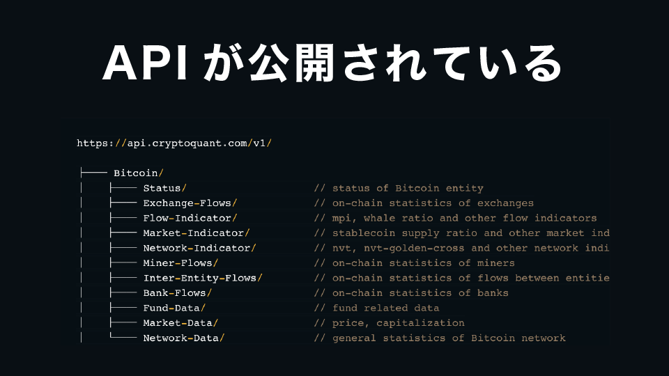 APIが公開されている