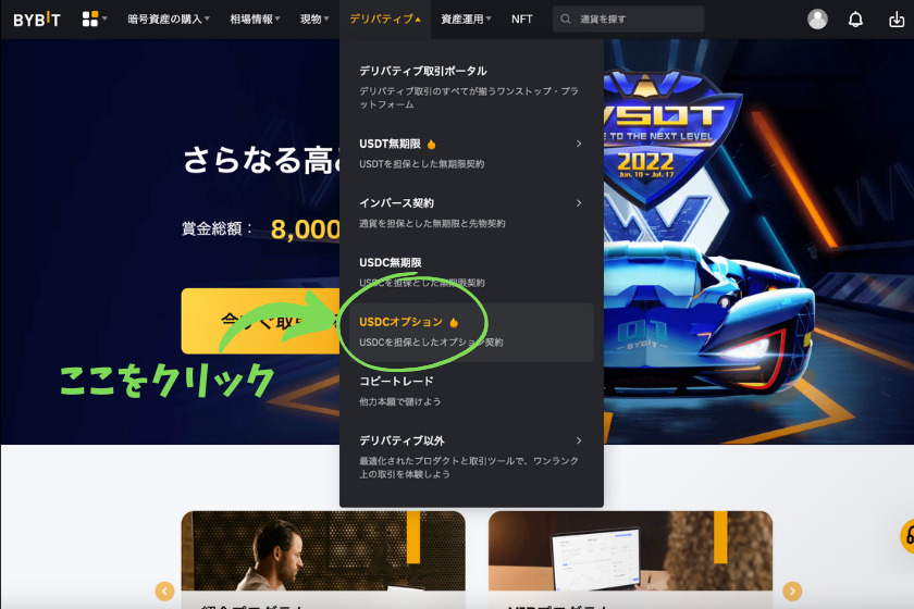 Bybit オプション 取引 行き方