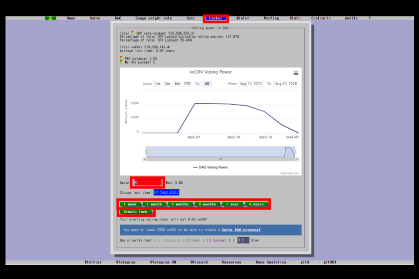 CurveFinance使い方「ブーストやり方③」