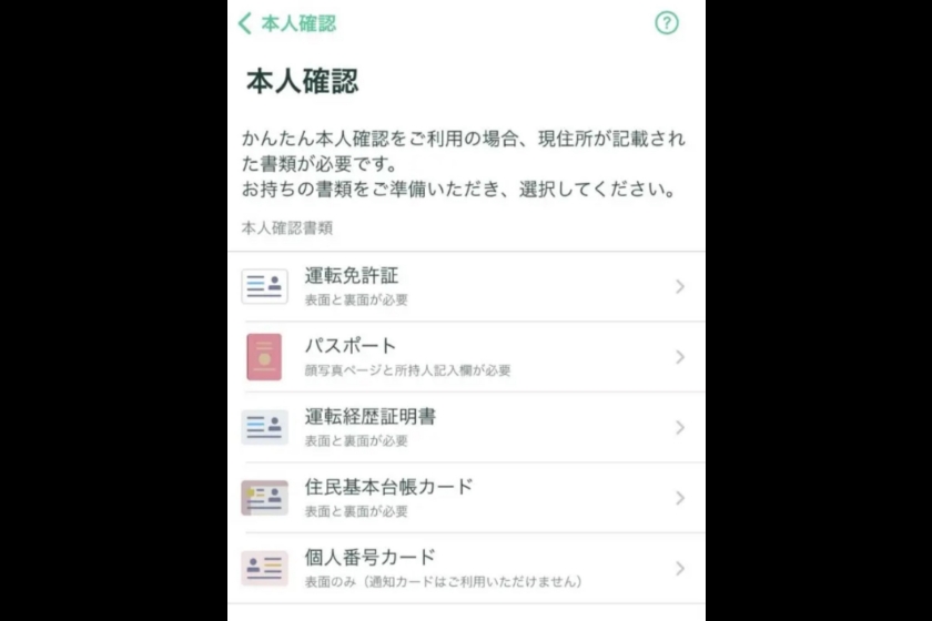 コインチェック「本人確認書類の提出⑥」