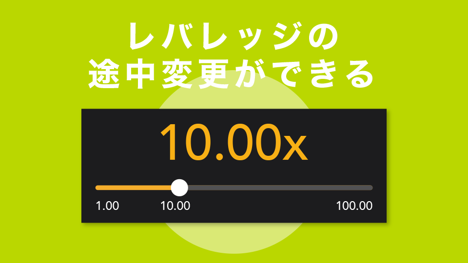 レバレッジの途中変更ができる