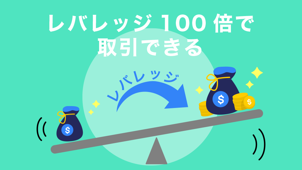 最大100倍のレバレッジ取引に対応