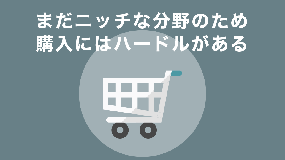 まだニッチな分野のため購入にはハードルがある