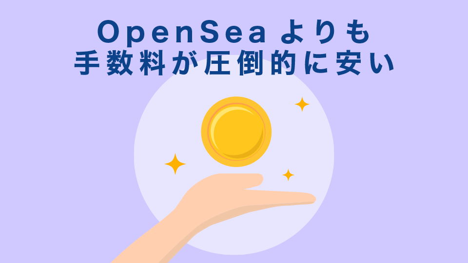 OpenSeaよりも手数料が圧倒的に安い