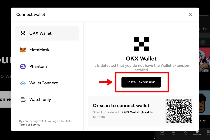 OKX Web3 Wallet「ブラウザ版新たにウォレット作成2」