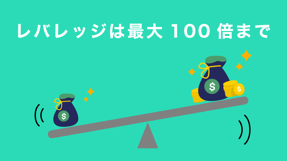 レバレッジは最大100倍まで