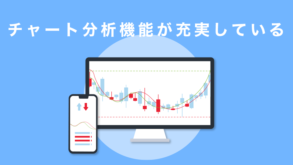 チャート分析機能が 充実している