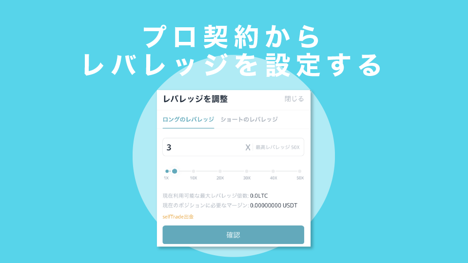 プロ契約からレバレッジを設定する