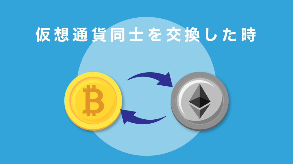 仮想通貨同士を交換した時