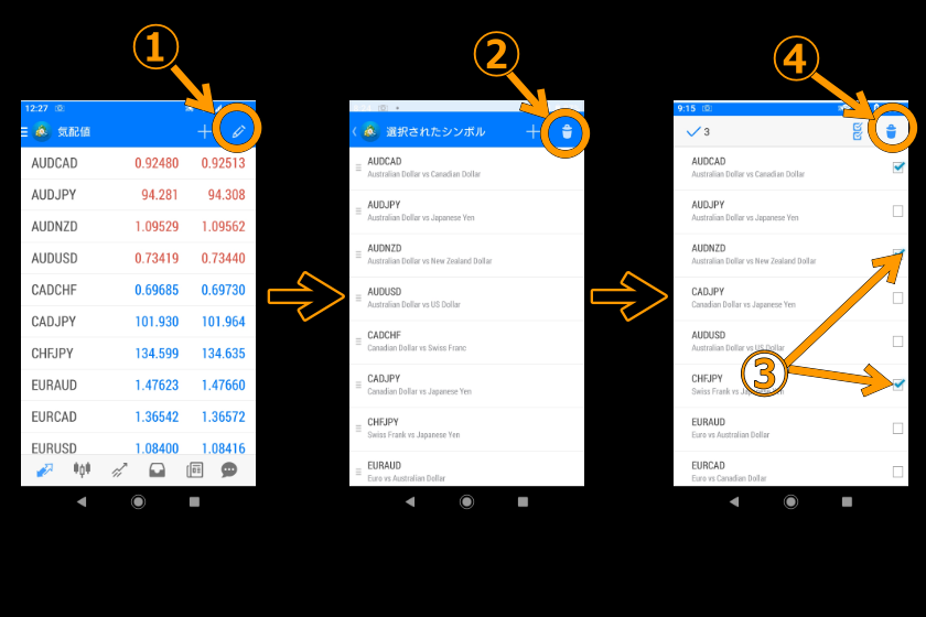 画像26：Bybit　MT4　使い方「スマホチャート表示4」