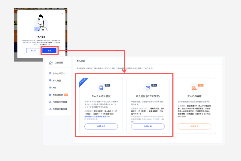 BitTrade（ビットトレード）口座開設　PCブラウザ　本人確認