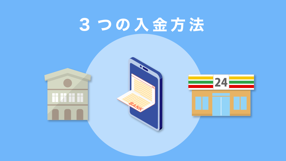 3つの入金方法