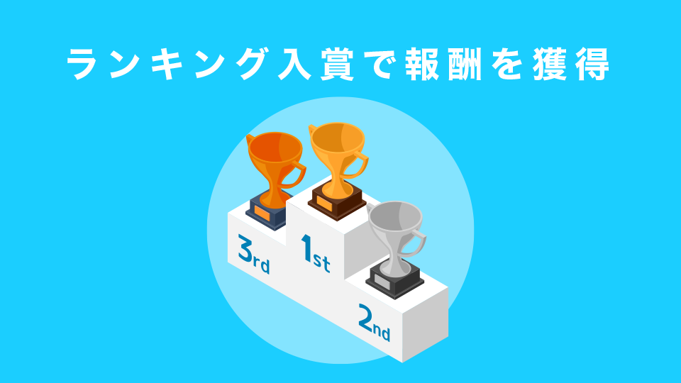 ランキング入賞で報酬を獲得