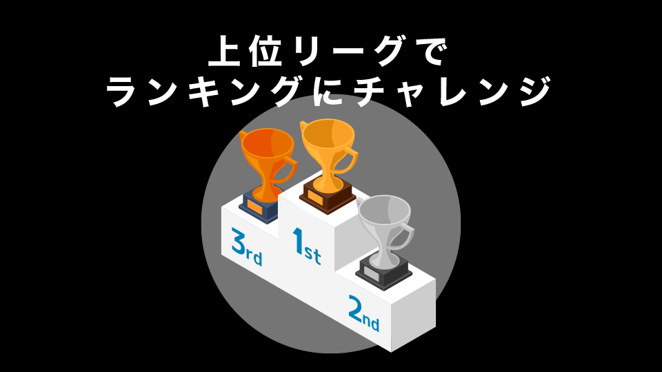 上位リーグでランキングにチャレンジ