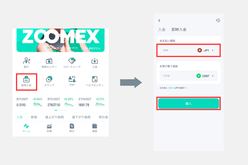 12Zoomex 入金方法 銀行振込