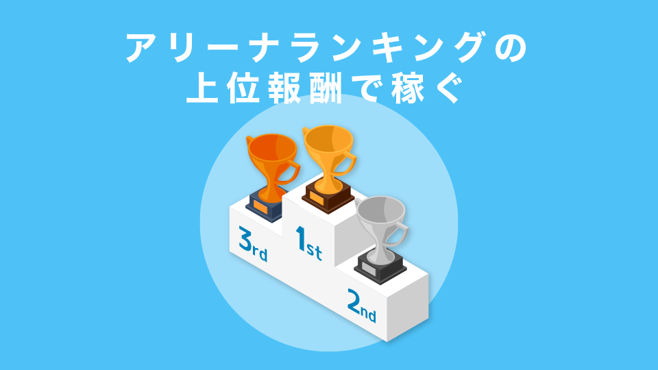 アリーナランキングの上位報酬で稼ぐ