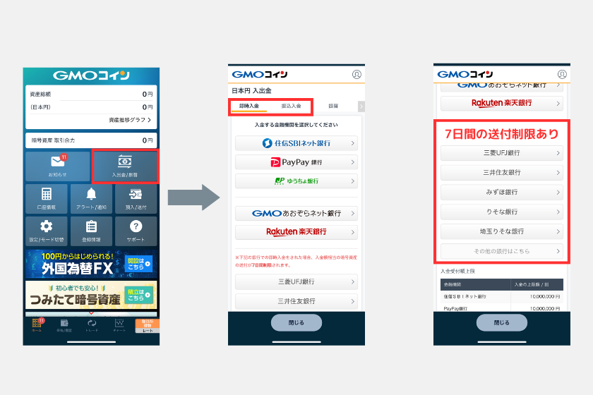 3ビットコイン 買い方 GMOコイン 入金