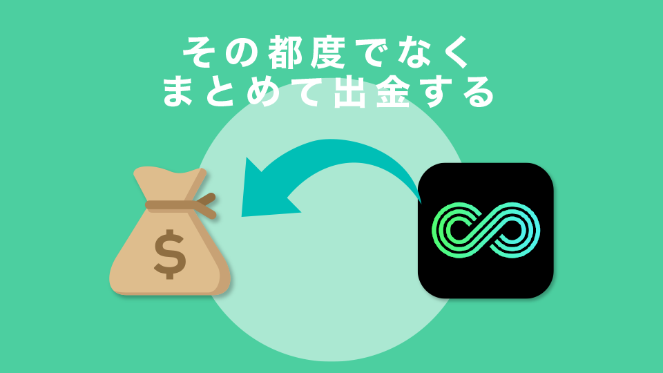 その都度でなくまとめて出金する