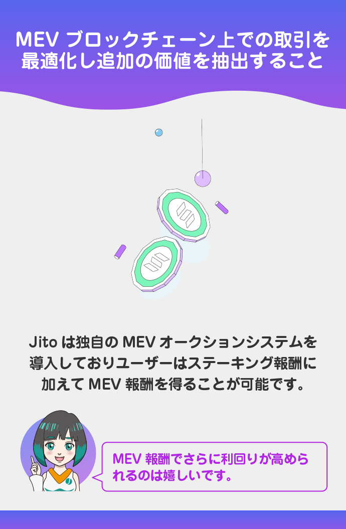 MEV(最大抽出可能価値)報酬がある