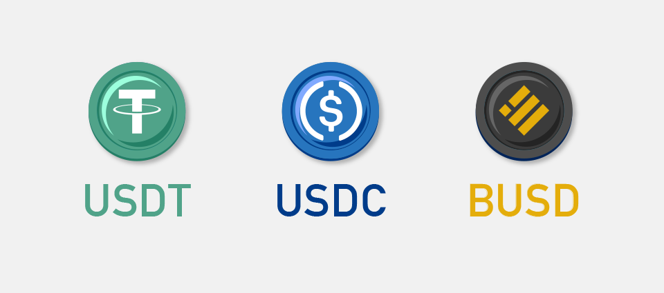 BUSD・USDT・USDCの比較表