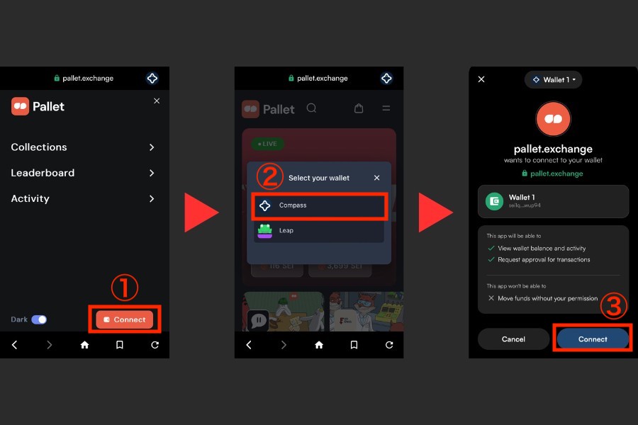 Compass Wallet「dappsとの連携手順」