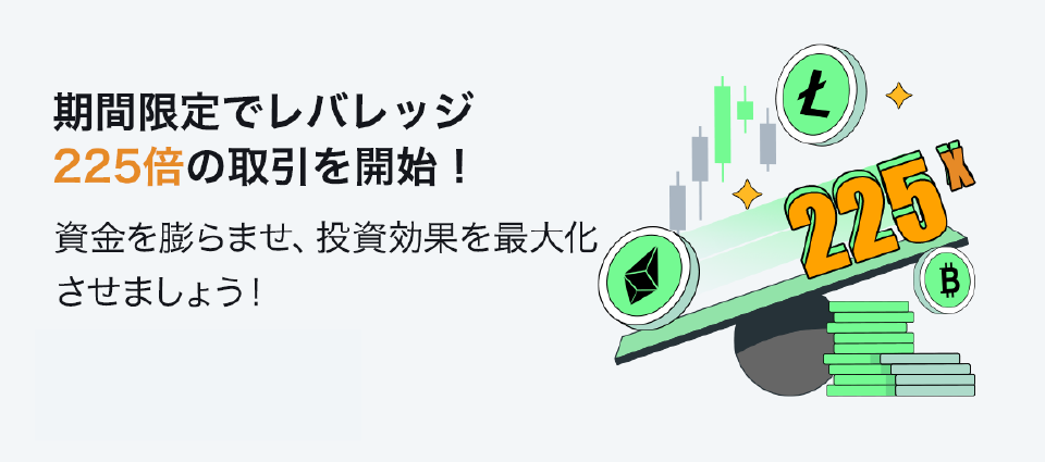 期間限定でデリバティブ取引のレバレッジ225倍