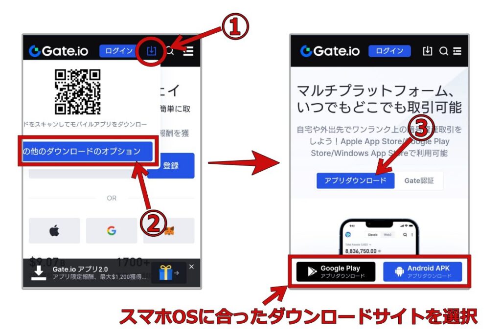 Gate.io　キャンペーン「アプリダウンロード」