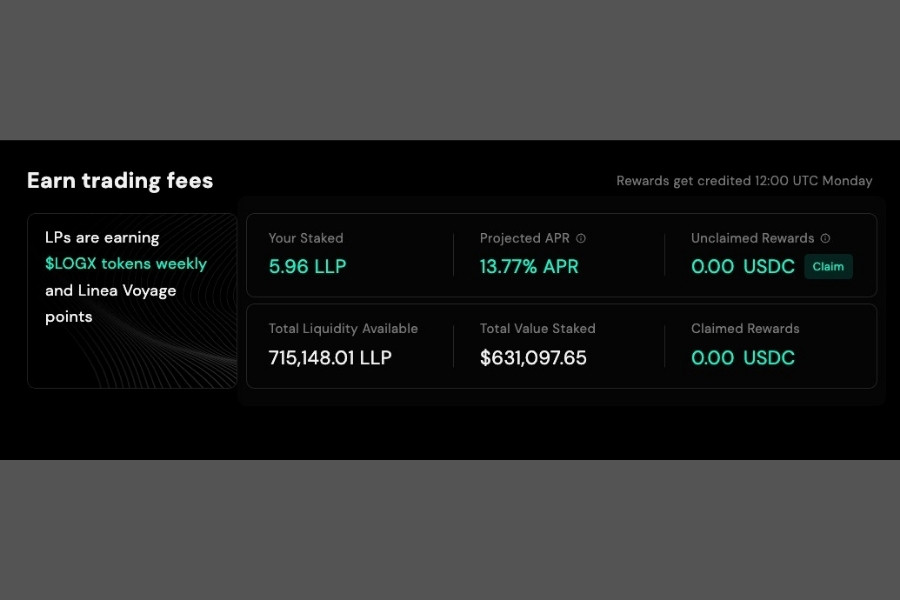 LogX「流動性提供画面」