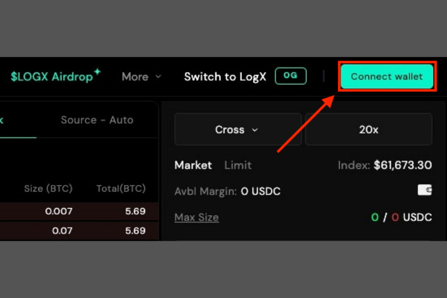 LogX「メタマスクの連携場所」