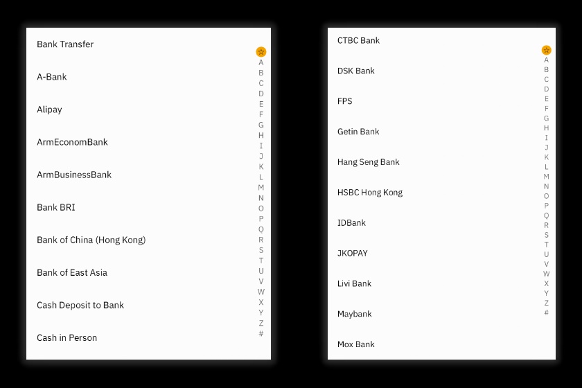 Bybit P2P「多彩な決済方法」