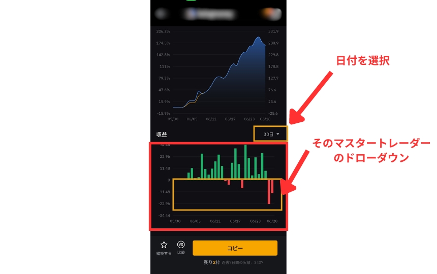 画像02：Bybitコピートレード評判「ドローダウン」