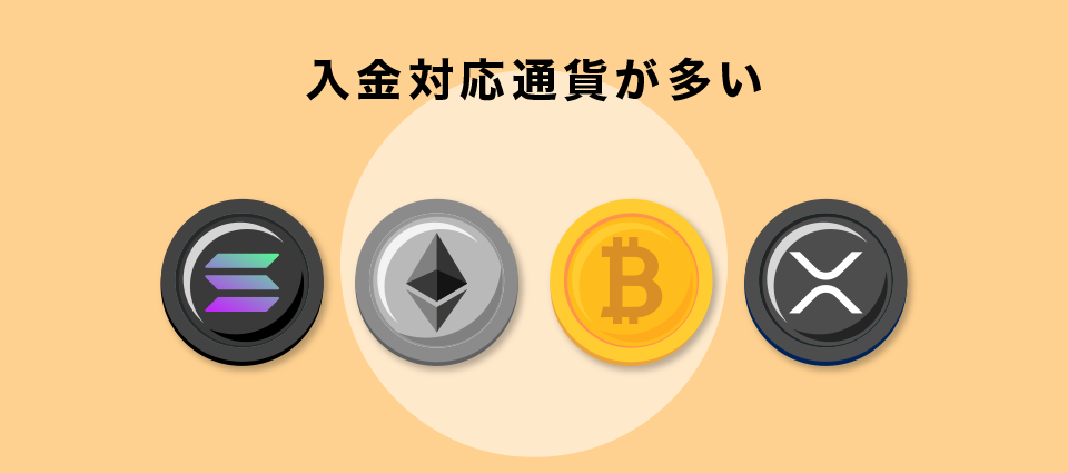 入金対応通貨が多い