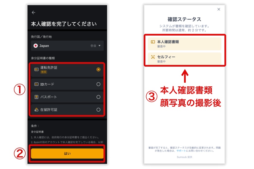 Bybit評判「KYC2」