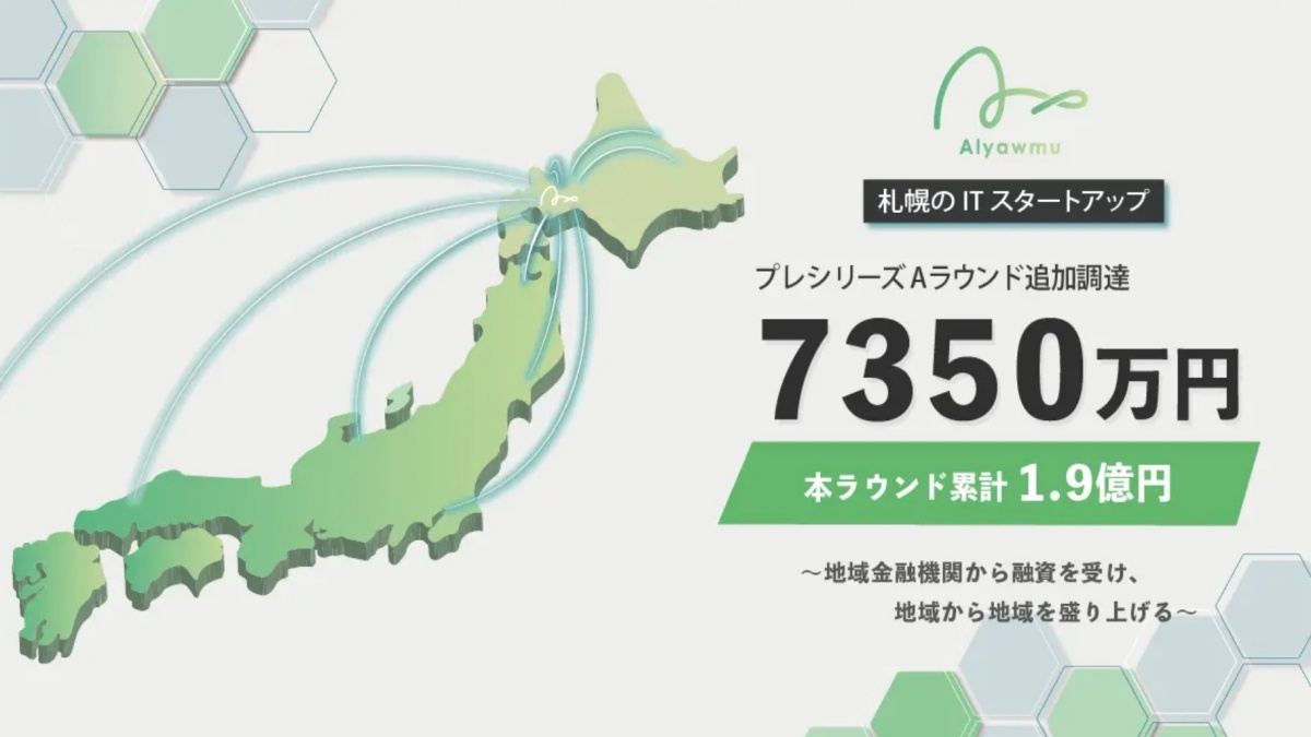 株式会社あるやうむ、プレシリーズAラウンドで7,350万円の追加調達を発表