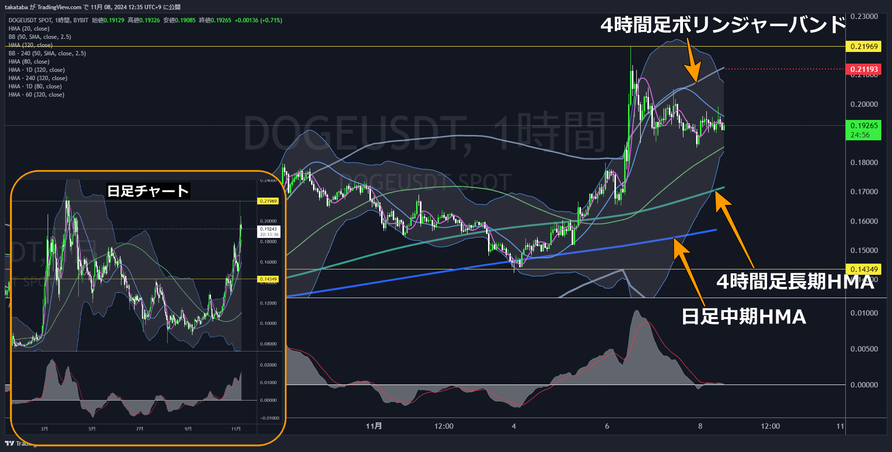 DOGEUSDT1時間足-2024-11-08