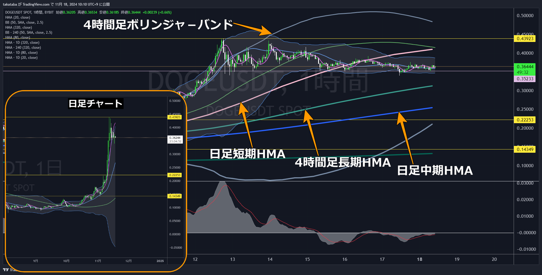 DOGEUSDT1時間足-2024-11-18