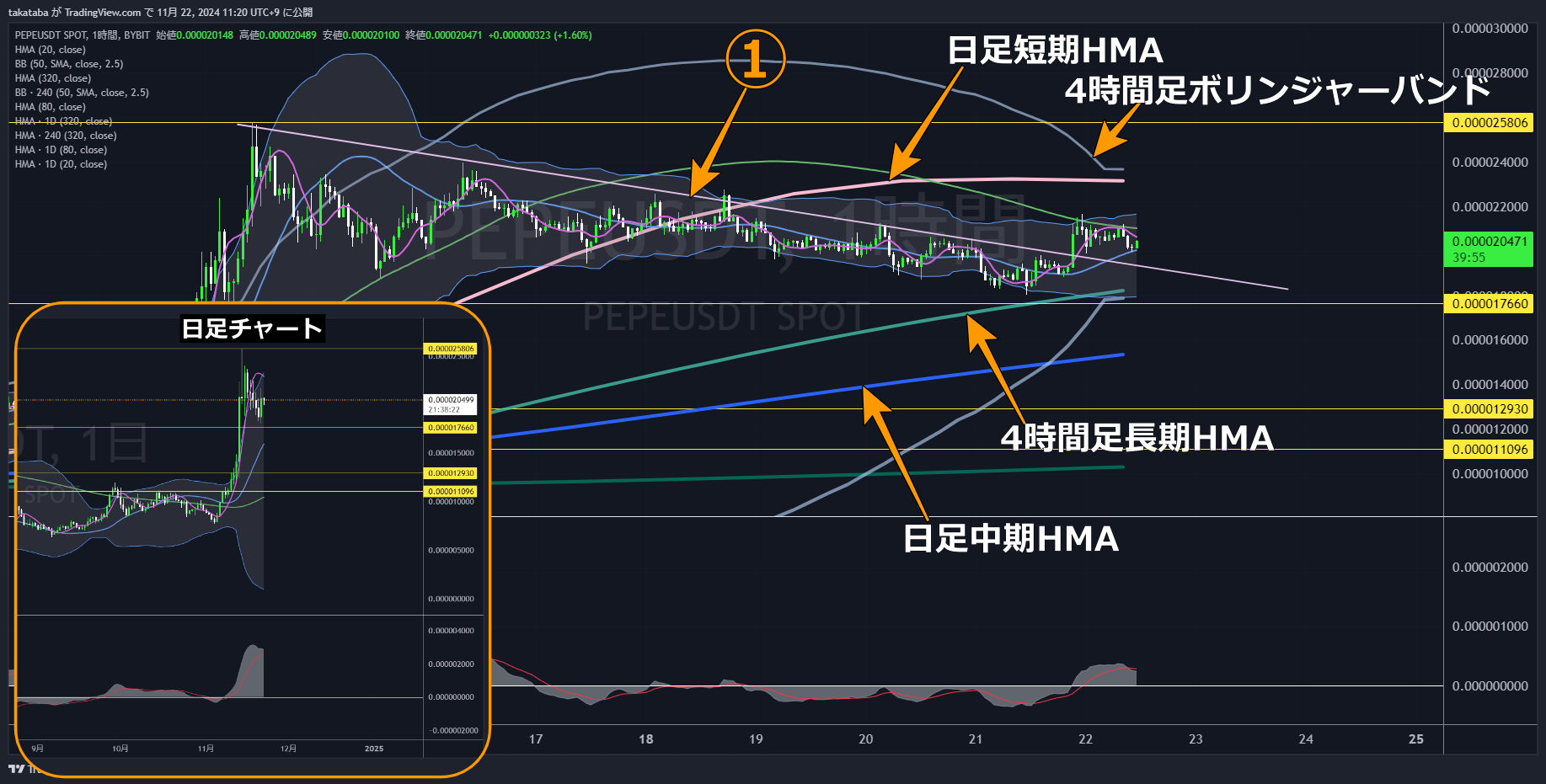 PEPEUSDT1時間足-2024-11-22