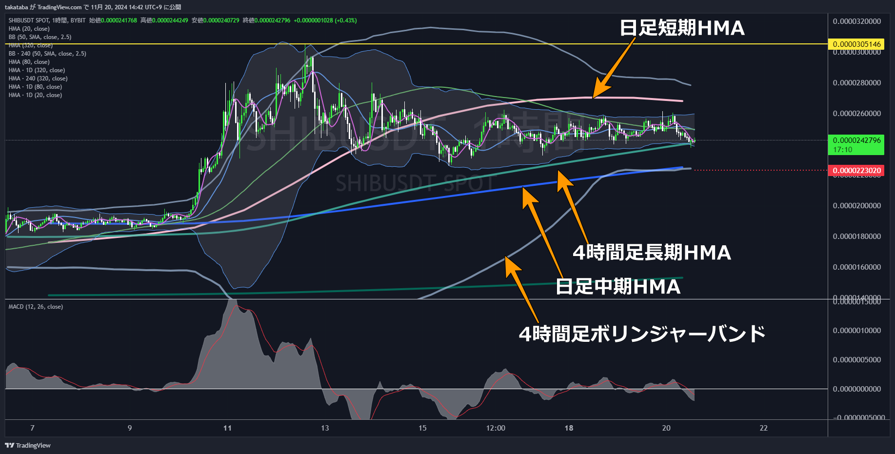 SHIBUSDT1時間足-2024-11-20