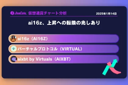 ai16z、上昇への転換の兆しあり　ミームコインチャート分析：ai16z（#AI16Z）、バーチャルプロトコル（#VIRTUAL）、aixbt by Virtuals（#AIXBT）2025-01-14