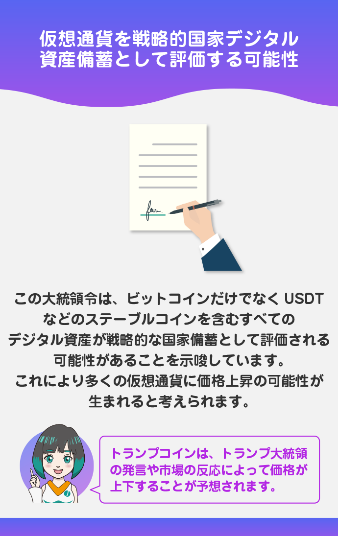 仮想通貨の戦略的国家準備金を検討する大統領令に署名
