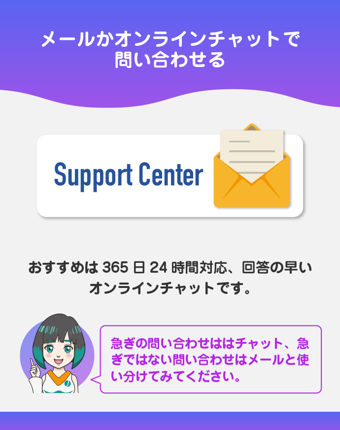 【重要】解決できない時はサポートに問い合わせる