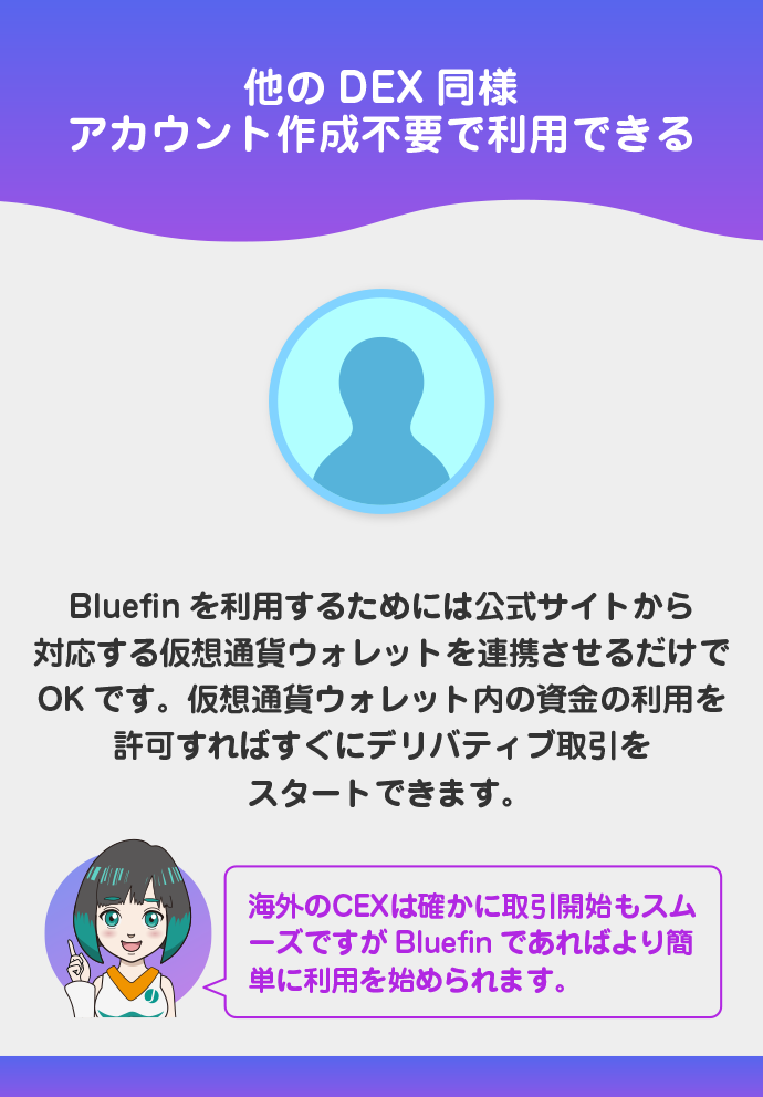 アカウント作成不要で利用できる