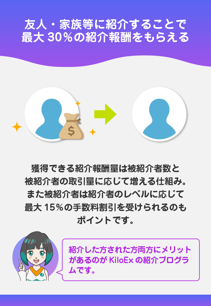 ユーザー紹介でボーナスを獲得できる