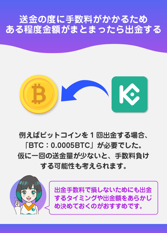 出金はまとめて行う