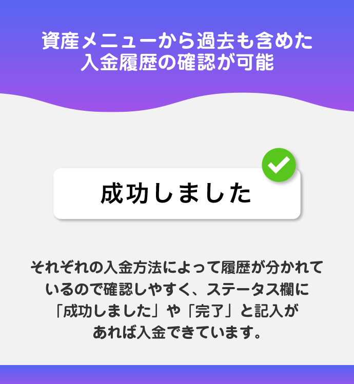 Zoomexの資産履歴のステータス確認する
