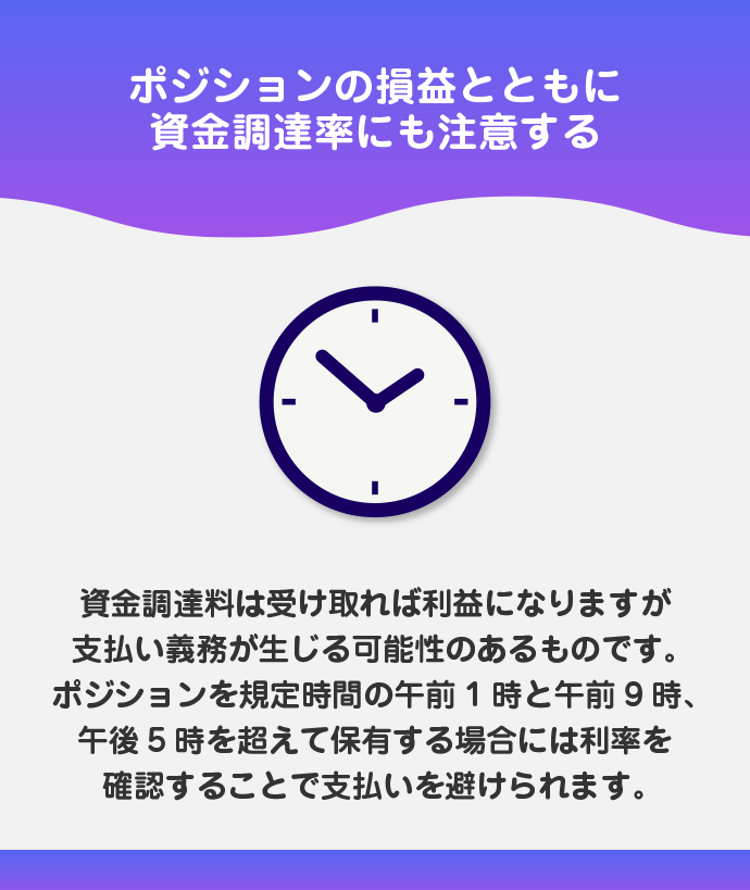 金調達料の発生時間に注意する