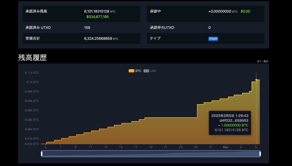 エルサルバドルのビットコイン保有状況