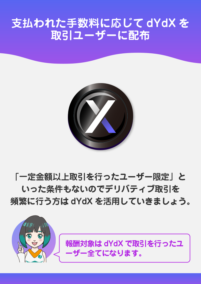 取引報酬がもらえる