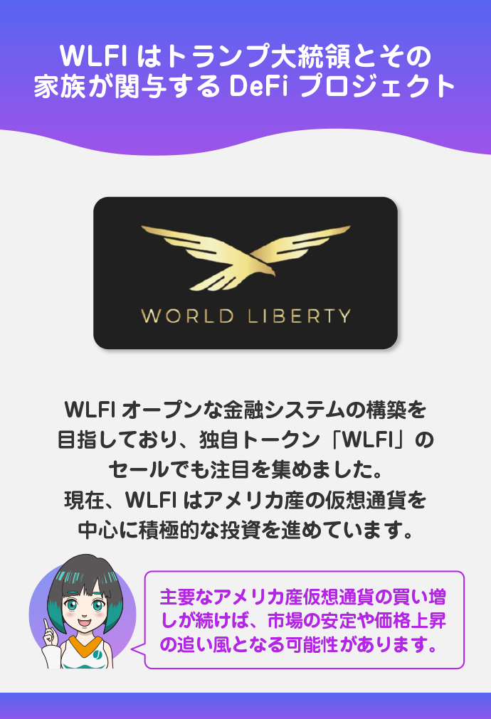 DeFiプロジェクト「WLFI」の投資拡大