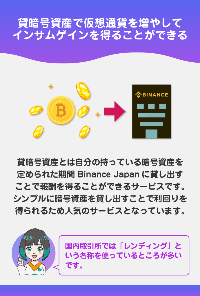 貸暗号資産で仮想通貨を増やせる